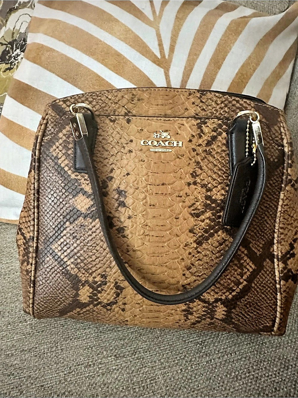 Coach Minetta Python Embossed Crossbody F35271 - Picture 5 of 16